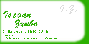 istvan zambo business card